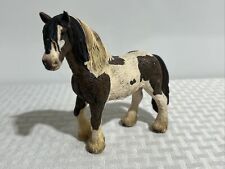Schleich 2007 Clydesdale Draft Paint Horse Stallion Male Brown White Collectible picture
