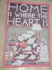 Mary Engelbreit  Garden Banner Flag 28 x 40 Home is Where the Heart Is Faded picture