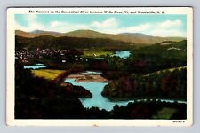 Woodsville NH-New Hampshire, Aerial The Narrows On River, Vintage Postcard picture
