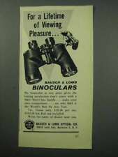 1957 Bausch & Lomb Binoculars Ad - Viewing Pleasure picture