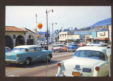 LAGUNA BEACH CALIFORNIA DOWNTOWN STREET SCENE 1950's CARS POSTCARD COPY picture