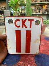 Vintage CKT Red & White Enamel Porcelain Lithograph Tin Sign Board Plaque Panel picture