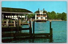 The Mary C Carlin Paddle Wheel Ship Buckeye Lake Ohio Vintage Postcard picture