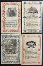 Four Early (1861-3) Antique Reward of Merit Awards- All Signed And Dated picture