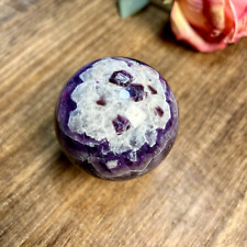 Natural Amazing Dream Amethyst Quartz Crystal Sphere Ball Healing 57th 62mm 335g picture