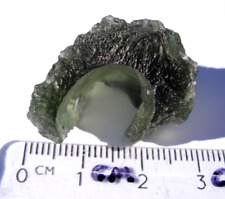 33.4 carats 23x19x17mm MOLDAVITE from Czech Republic Meteorite impact with COA picture