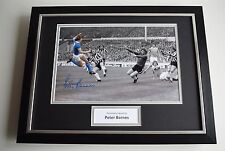 Peter Barnes SIGNED FRAMED Photo Autograph 16x12 display Manchester City COA picture