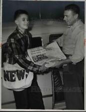1950 Press Photo News Carrier Douglas Sommer & Johnny Clark - cva65818 picture