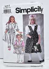 Cut Simplicity 7641 Size 2-4 Child's Jumper Blouse Pantaloons Vintage 1991 picture