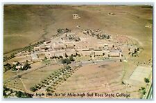 c1960 View Air Mile High Sul Ross State College Alpine Texas TX Vintage Postcard picture