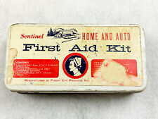 VINTAGE SENTINEL HOME AND AUTO FIRST AID KIT - EMPTY - COLLECTORS ITEM picture