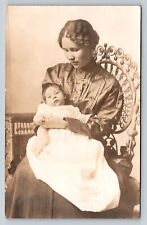 RPPC Age-old Motherly Love Portrait ANTIQUE Postcard AZO (1904-1918) picture