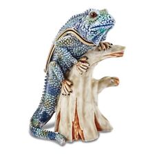 Bejeweled Iguana on Branch Trinket Box picture