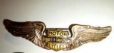 RARE 1940s-50s Harley Davidson Motorcycles Wings Winged 2 Inch Pin picture