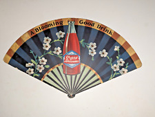 1930's Cherry Blossoms Soda Cardboard Advertising Fan RARE picture