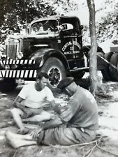 AhF) Found Photo Photograph Central Beverage Truck Muncie Indiana 1948 Roadside picture