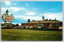 Vintage Postcard WY Covey's Little America Travel Center 50s Cars ~13407 picture