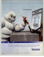 2007 Michelin HydroEdge Tires Vintage Ad Michelin Man Arm Wrestling Gas Pump  picture