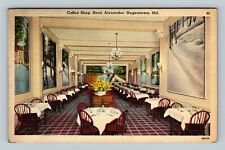 Hagerstown MD, Coffee Shop, Hotel Alexander, Maryland c1940 Vintage Postcard picture