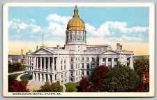 Georgia State Capitol Atlanta GA Birds Eye View Government Building UNP Postcard picture