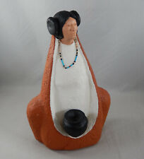 Vintage Jobeth Maize Zuni Artist Signed Figural Sculpture Vase 1987 picture
