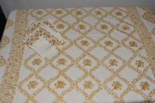 Vintage  Embroidered Tablecloth ~ Aghabani Linen with Matching 11 Dinner  Napkin picture