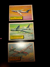 (3) VINTAGE 1957 Topps Planes of the World Cards-#7-B-52, #5-B-36 & #11-XP6M-1 picture