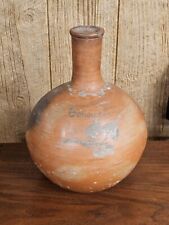 Antique South American Mexican South Western Folk Art Handmade Terracotta Vase  picture