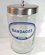 Vintage Glass Jar GRAFCO BANDAGES Apothecary 7 3/4