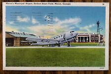 MACON, GEORGIA: Herbert Smart Field Municipal Airport, Eastern DC-3, 1945 pmk picture