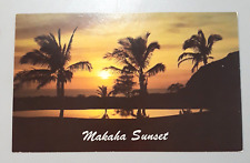 Vintage Postcard Hawaii - MAKAHA SUNSET Golf Course Lake Makaha Inn Country Club picture