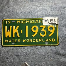 1959 1961 Michigan License Plate WK-1939 Water Wonderland picture