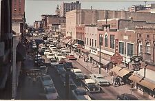 Memphis Tennessee Beale Street Old Cars People Postcard c1950 picture