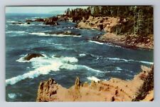 OR-Oregon, Boiler Bay, Antique, Aerial, Vintage Souvenir Postcard picture