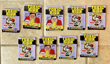 LOT OF 9 VINTAGE TOXIC HIGH SCHOOL TRADING CARDS; SEALED UNOPENED PRISTINE picture