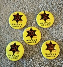 Lot Of 5 Waffle House Buttons - Hard To Find picture