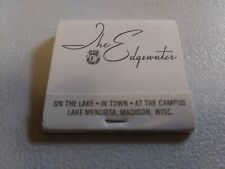 Rare Vintage Matches The Edgewater Lake Mendota Madison Wisconsin USA Match Book picture