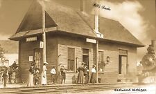 RPPC Photo Eastwood, Michigan, Train Depot, Rare, 1900’s picture