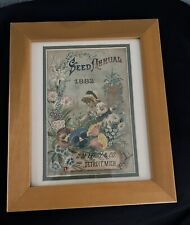 SEED ANNUAL  1882 ADVERTISING CATALOGUE FRAMED D.M. FERRY & CO. DETROIT MICHIGAN picture
