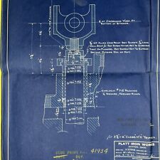 Vintage 1940’s Engineering Municipal Mechanical Industrial Blueprints 12x16” picture