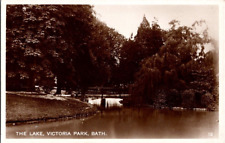 The Lake - Victoria Park - Bath - England - RPPC Real Photo Postcard picture