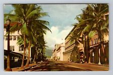 Honolulu HI-Hawaii, Bishop Street, Antique, Vintage Postcard picture