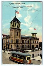1917 28th And 1st Avenue City Hall Fire Dept. Station Billings Montana Postcard picture