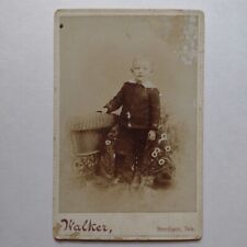 Texas Antique Photograph Cabinet Card By Walker, 1880's Brenham, Tx. picture