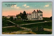 Lyndonville VT-Vermont, TN Vail's Residence, Antique, Vintage Souvenir Postcard picture