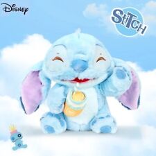 Disney Stitch Boba Tea Plush Toy Japan Fluffy Light Blue Eyes Shut Authentic Big picture