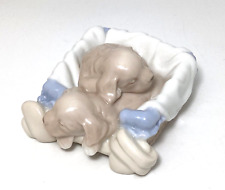 The Valencia Collection Sleeping Puppies in a Basket Porcelain picture