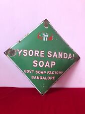 Vintage Original Germany Mysore Soap Advt Tin Enamel Porcelain Sign Board D58 picture