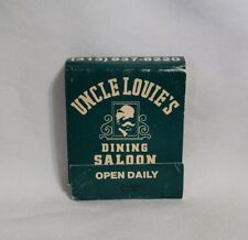 Vintage Uncle Louie's Restaurant Bar Matchbook Redford Michigan Advertising Full picture