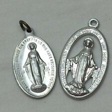 2 Vintage Religious Mary Medals Italy picture